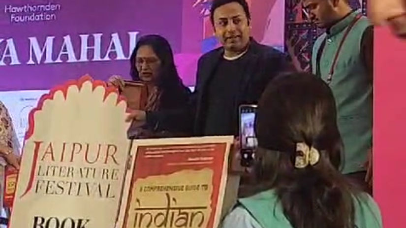 Launch of A Comprehensive Guide to Indian Scriptures at JLF 2025